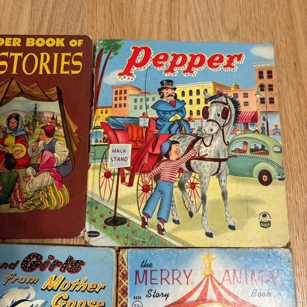 Vintage Kids Storybook Bundle The Merry Animal Story Book Bonnie Pepper